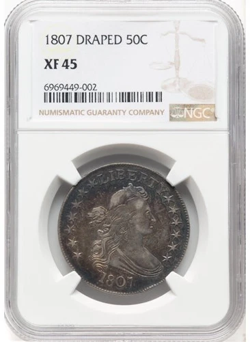 1807 Draped Bust, Large Eagle 50C NGC XF45