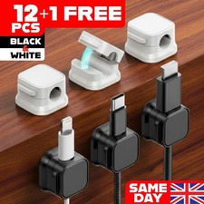 Magnetic Cable Tidy Management Clips Phone Charging Cable Cord Holder Desk Setup