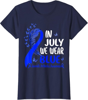 Design Juvenile Arthritis Mounth Blue Design July Ladies' Crewneck T-Shirt