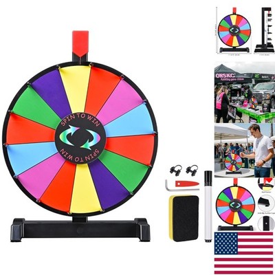 Portable 12'' Prize Wheel - Exciting 14 Slot Spinning Game for Interactive Events