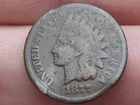 1877 Indian Head Cent One Penny- Good Details, Key Date