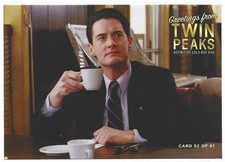 Twin Peaks Gold Box Postcard #52 of 61 - Coop & Coffee - RARE!