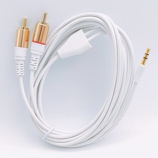 3m 10ft 3.5mm Audio to 2 RCA Cable 1/8" Stereo Male to 2-RCA Male Y Splitter Aux