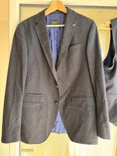 DIGEL Move Dreiteiler Anzug Gr. 48/50 Dunkelblau Schurwolle Seide - TOP Modern