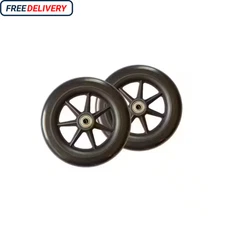 Walker 6 in. Replacement Wheels Smooth Rolling High Quality Rubber, Set of 2