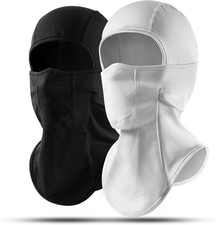Balaclava Ski Mask for Winter Thermal Windproof Warm One Size, Black  White
