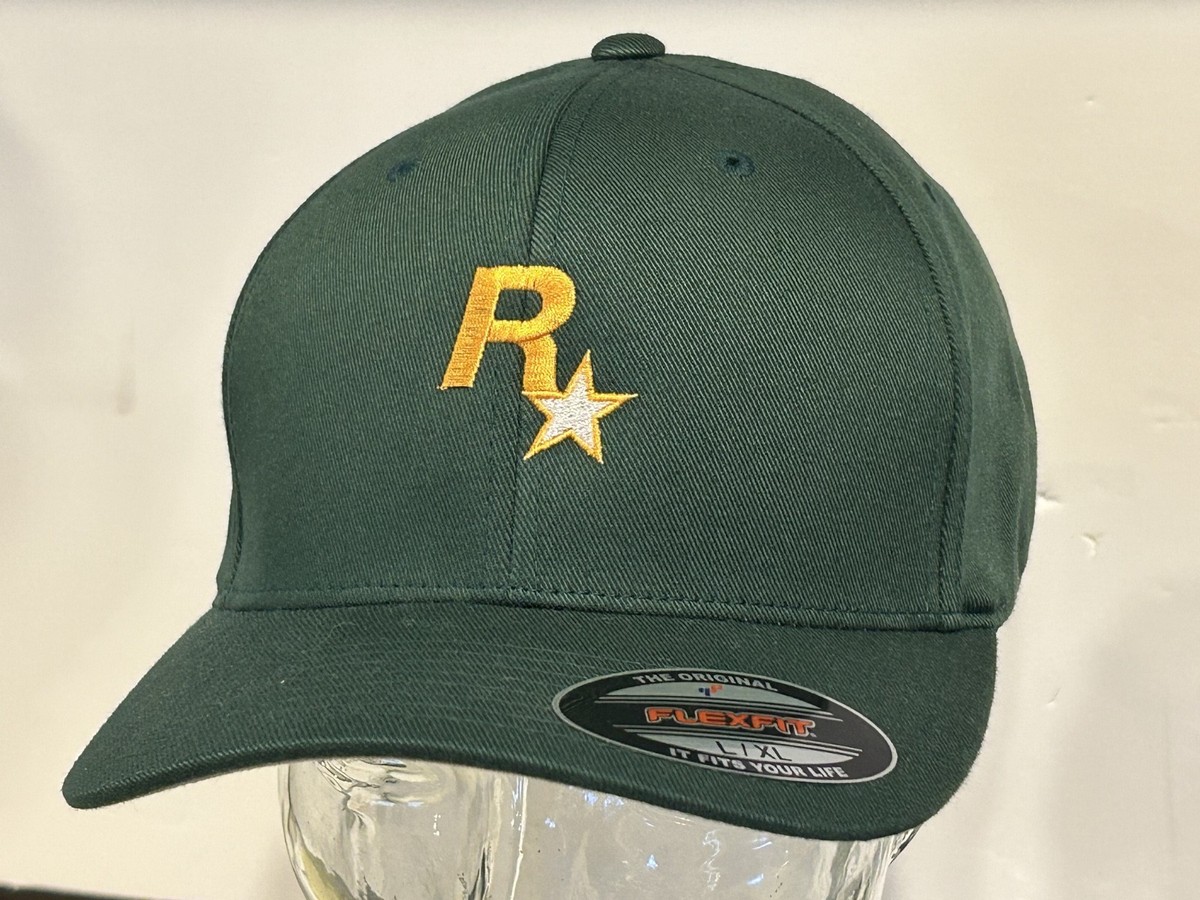 Rockstar Games GTA Video Hat Fitted L/XL FLEXFIT AUTHENTIC Rare