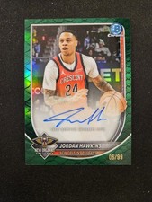 2025-26 Bowman Bball Jordan Hawkins Green Reptilian Auto /99 #BCA-JA Pelicans