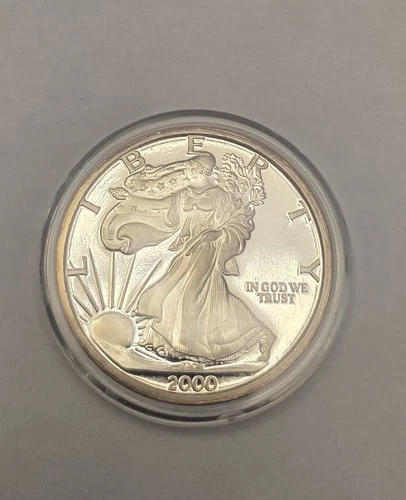 2000 DAWN OF A NEW MILLENNIUM 1 OZ. .999 FINE SILVER ROUND WALKING LIBERTY