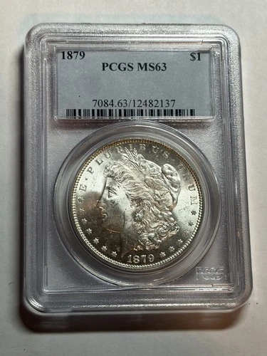 1879-P Morgan Silver Dollar PCGS MS63 Blast White Better Date