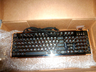 Azio Retro Classic USB Typewriter Mechanical Keyboard Artisan MK-RETRO-L-03-US