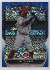 2023 Bowman Chrome Prospects Blue Shimmer Refractor 55/150 Carlos Jorge 0e9i