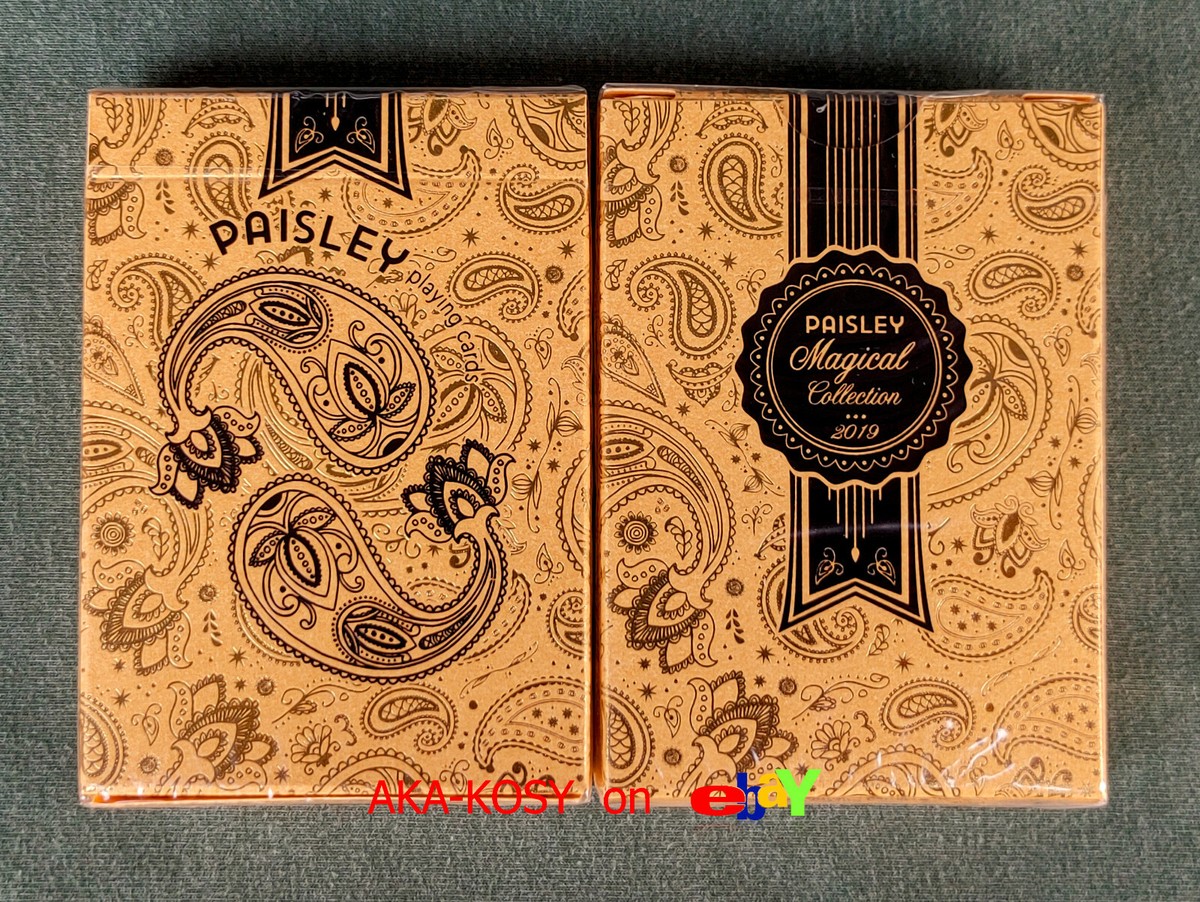 Marked Cards - 2 DECKS PAISLEY Magical Black & Magical Gold