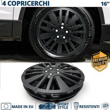 4 Copricerchi per Opel Astra J 16'' Pollici Coppette Nere 15 Razze MADE in EU