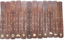 Wooden Incense Burner Holder Ash Catcher for Incense Sticks in 10 Inch.