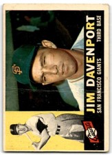 1960 TOPPS JIM DAVENPORT SAN FRANCISCO GIANTS #154