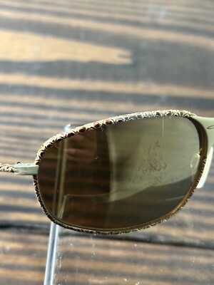 Vintage Y2K Oakley Metal Leather Wrapped Sunglasses Made in USA | eBay