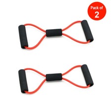 8-shape Pull Rope Yoga Band Home Workout Gym Chest Fitness Accessory - pack of 2