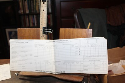 Vintage Southern Railway Form 836-12 Danville Washington Richmond Conductor's