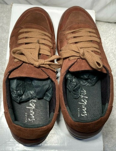 Manas Womens Suede Leather Lace Up Trainer Brown Size UK 5 - Picture 7 of 12