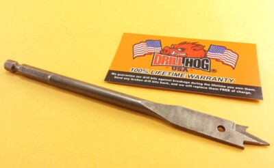 1/2'' Spade Bit 1/2'' Wood Drill Bit Boring Moly M7 Drill Hog  Lifetime Warranty