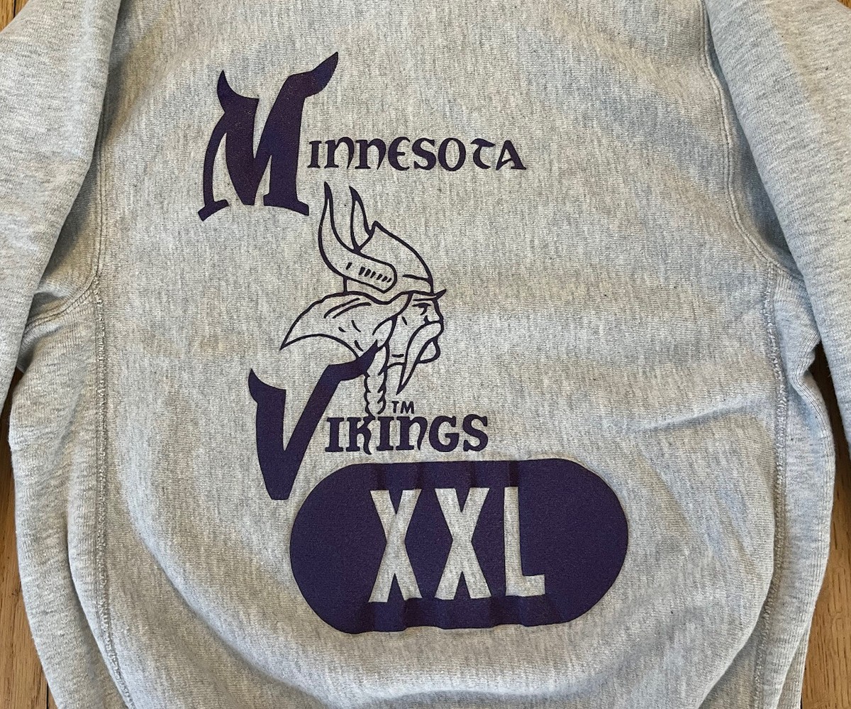 Minnesota Vikings Reverse Weave Champion Mens M EUC Vintage 90's