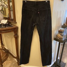 Vintage LEVI’S 505 Straight Leg Black Jeans Size 34x36 Made In USA