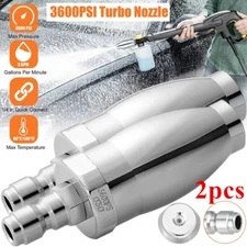 High Pressure Washer 3600PSI Rotating Turbo Nozzle Spray Tip 3.0 GPM 1/4'' Quick