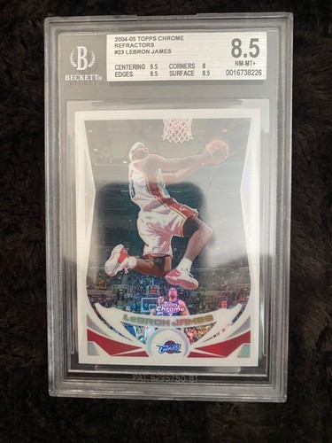 Lot De 8 Cartes Topps Chrome & Topps LeBron James 2004-05 - 2ème Année NBA