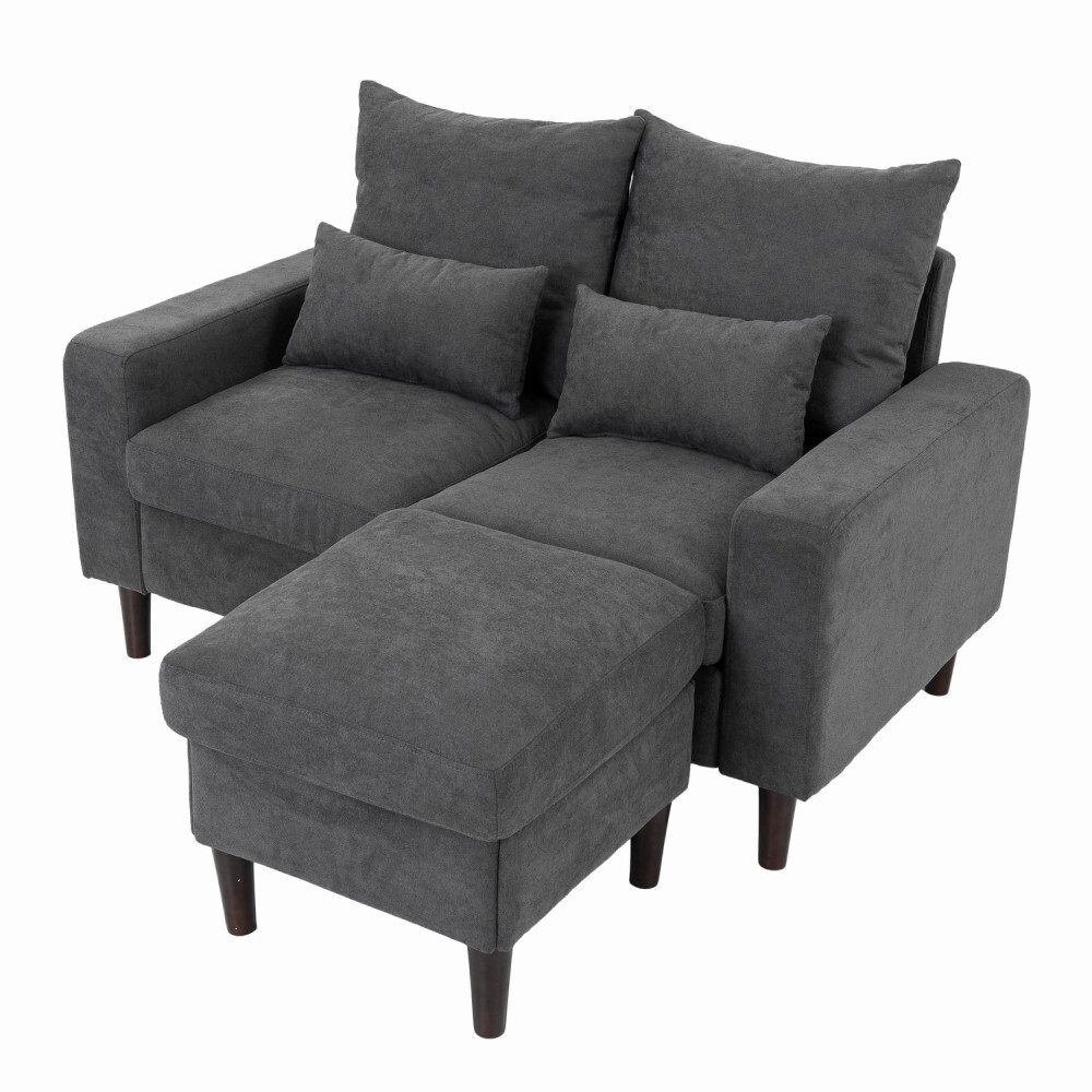 2 Seater Loveseat Sofa Couch with Ottoman Set for Bedroom 2 Seater Loveseat Sofa Couch with Ottoman Set for Bedroom