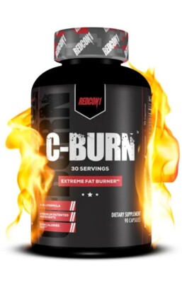 REDCON1 C-BURN 5-1 Extreme Thermogenic Fat Burner & Metabolism Booster 90 Caps