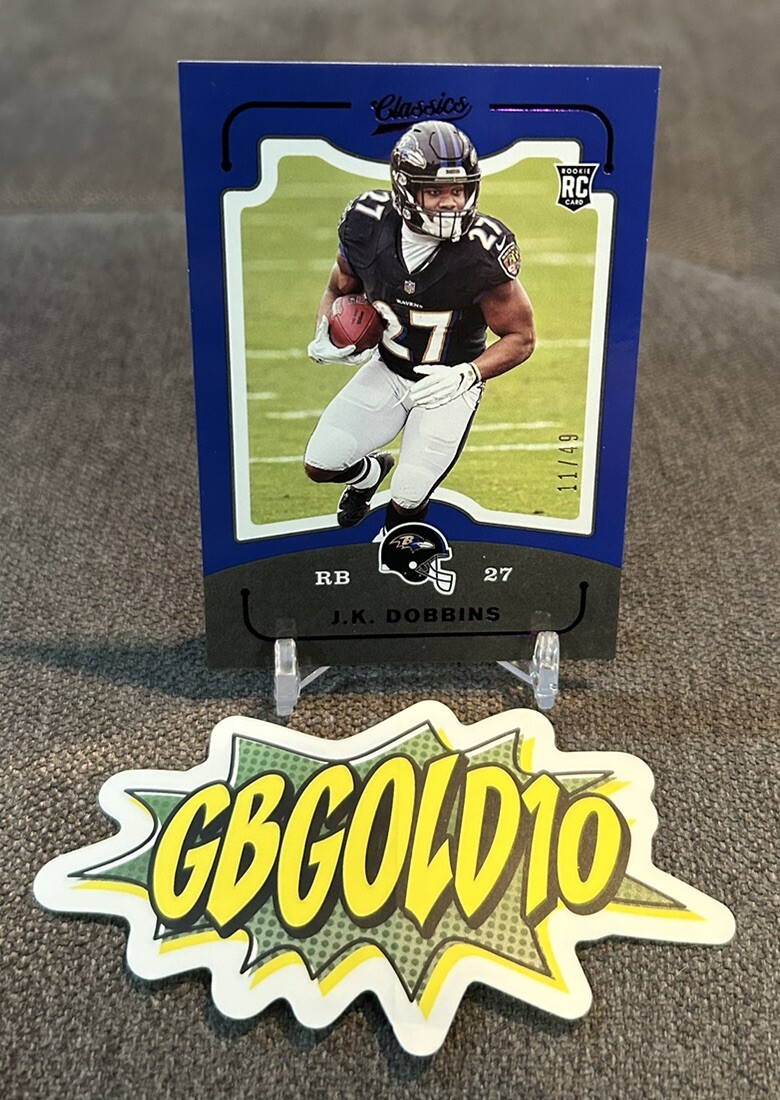 johnleeknb出品 J.K. DOBBINS 2020 PANINI CHRONICLES CLASSICS #CL-9 ROOKIE PURPLE