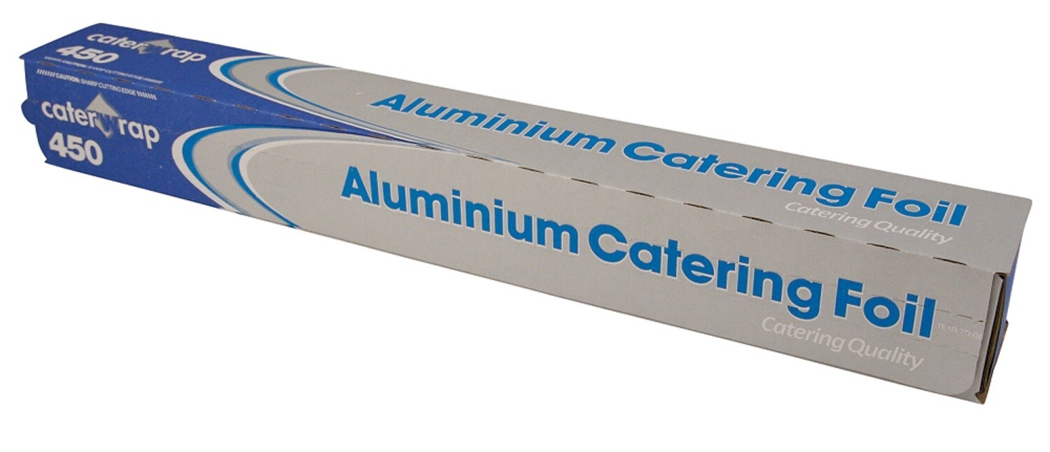 Aluminium Foil Caterwrap Cutter Box Catering Size 450mm x 75m 1 Roll