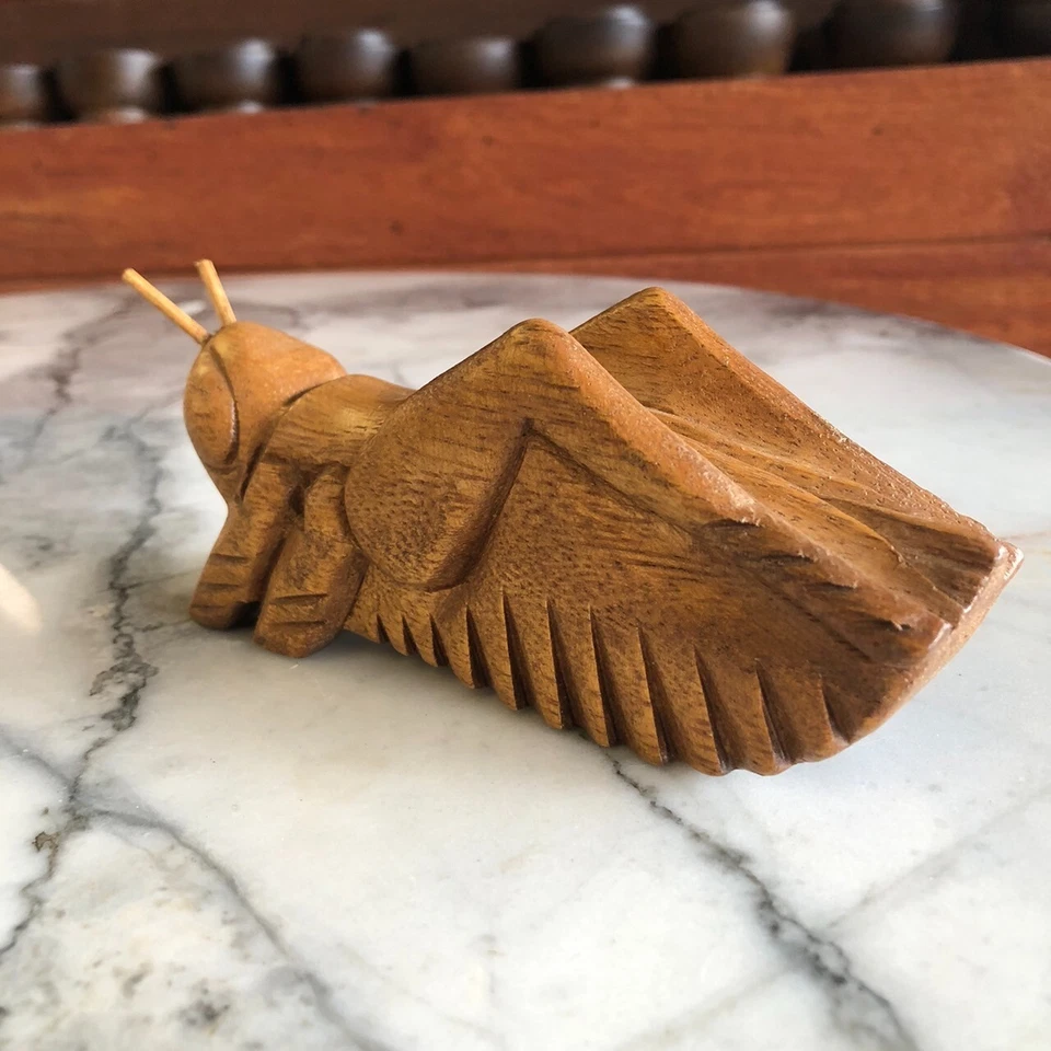 Large Hand-Crafted Cricket Wood Block / Rasp - Image 3 of 4