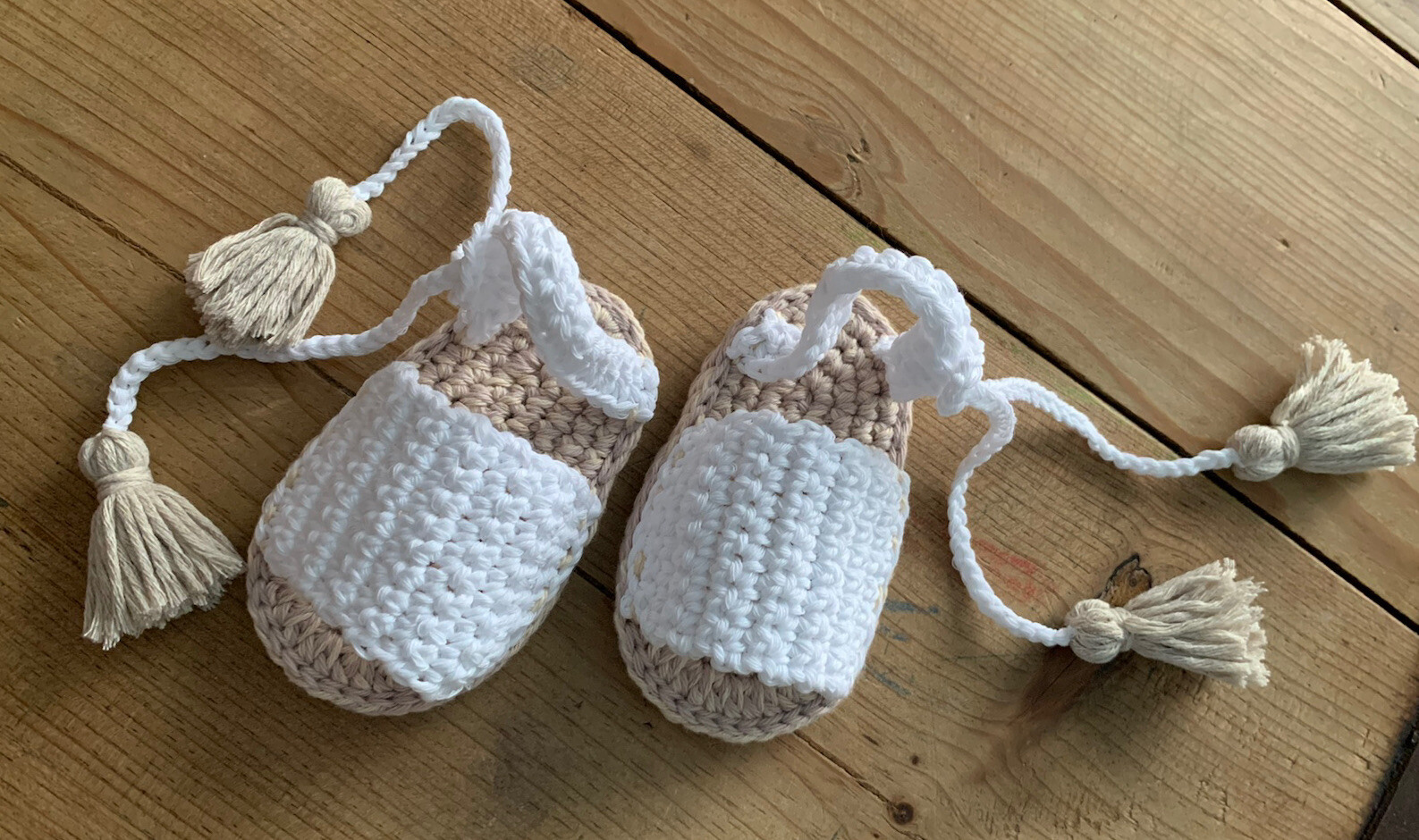 Menorquina Blanca Patuco Bebe Recién Talla 0/3 Meses Zapato Alpargata Artesanal