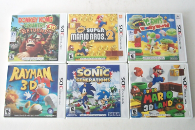 Nintendo 3DS Platformer Games Lot Super Mario Bros 3D Yoshi's