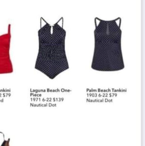 RIU Peach polka dots swimwear タグ付き新品未使用 NEW Orig$139 Ruby Ribbon Navy Blue Polka Dot One Piece Swim