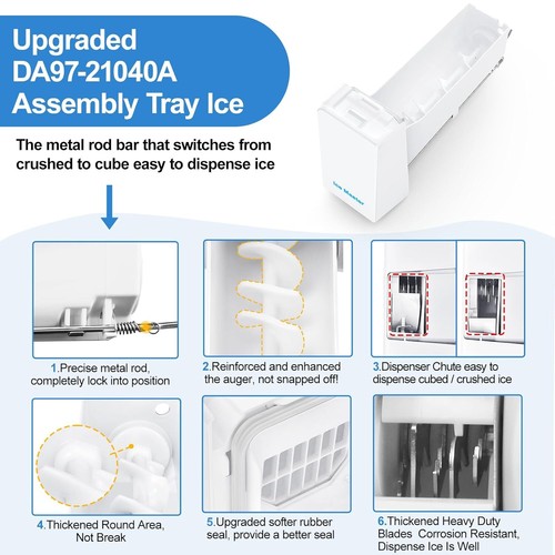 DA97-21040A Refrigerator Ice Bucket For Samsung Fridge Ice Maker Replacement - Picture 2 of 7