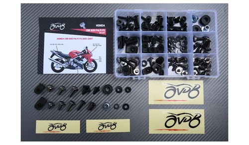Kit De Vis Carénage Noir Pour Honda CBR 600 F 1997-1998 - Neuf, Spécifique Et Complet