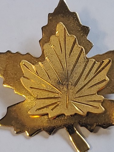 Vintage BOND BOYD Gold Filled Double Maple Leaf Brooch Pin Canada Signed - Picture 18 of 24