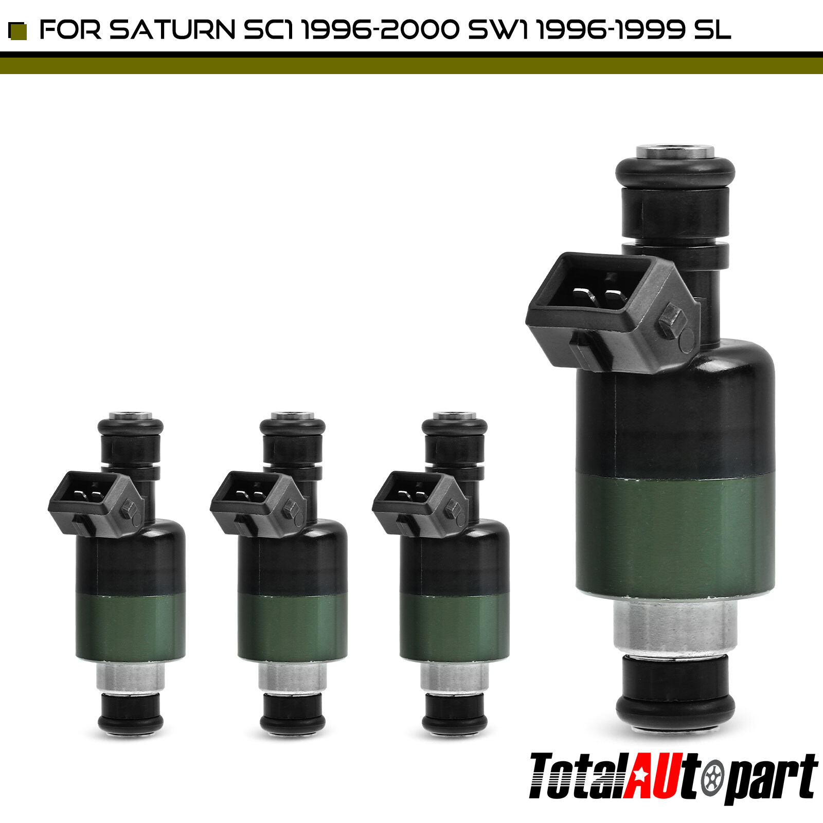 Sl11 Injector Cap 2001 Saturn SL SL1 1.9L SOHC Fuel Injector Set of 4 Pieces with O-ring ...