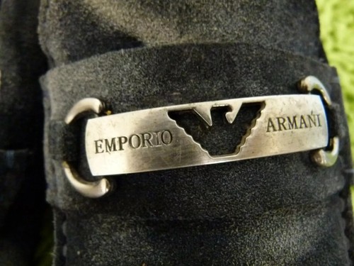 /Authentische Emporio Armani Herren Mokassins Halbschuhe blau Größe 41 - Bild 12 von 12
