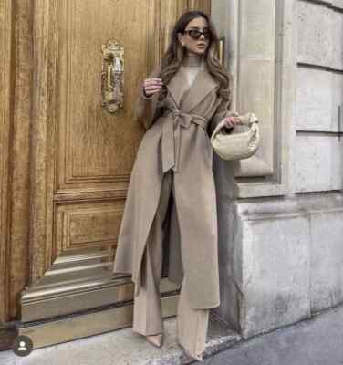 NWT ZARA Double-Faced Wool Blend Maxi Coat ZW Collection