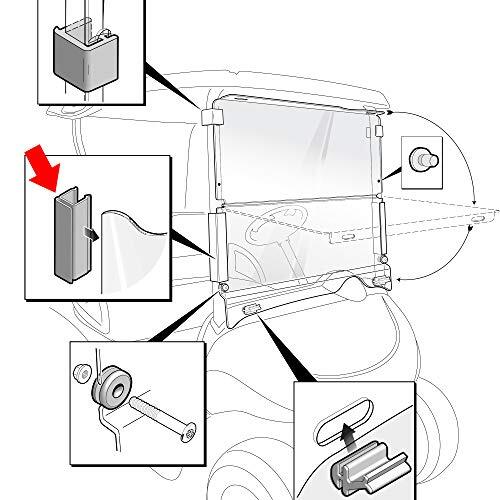 10L0L Windshield Sash Retaining Clip for EZGO RXV 2008-up Golf Cart ...