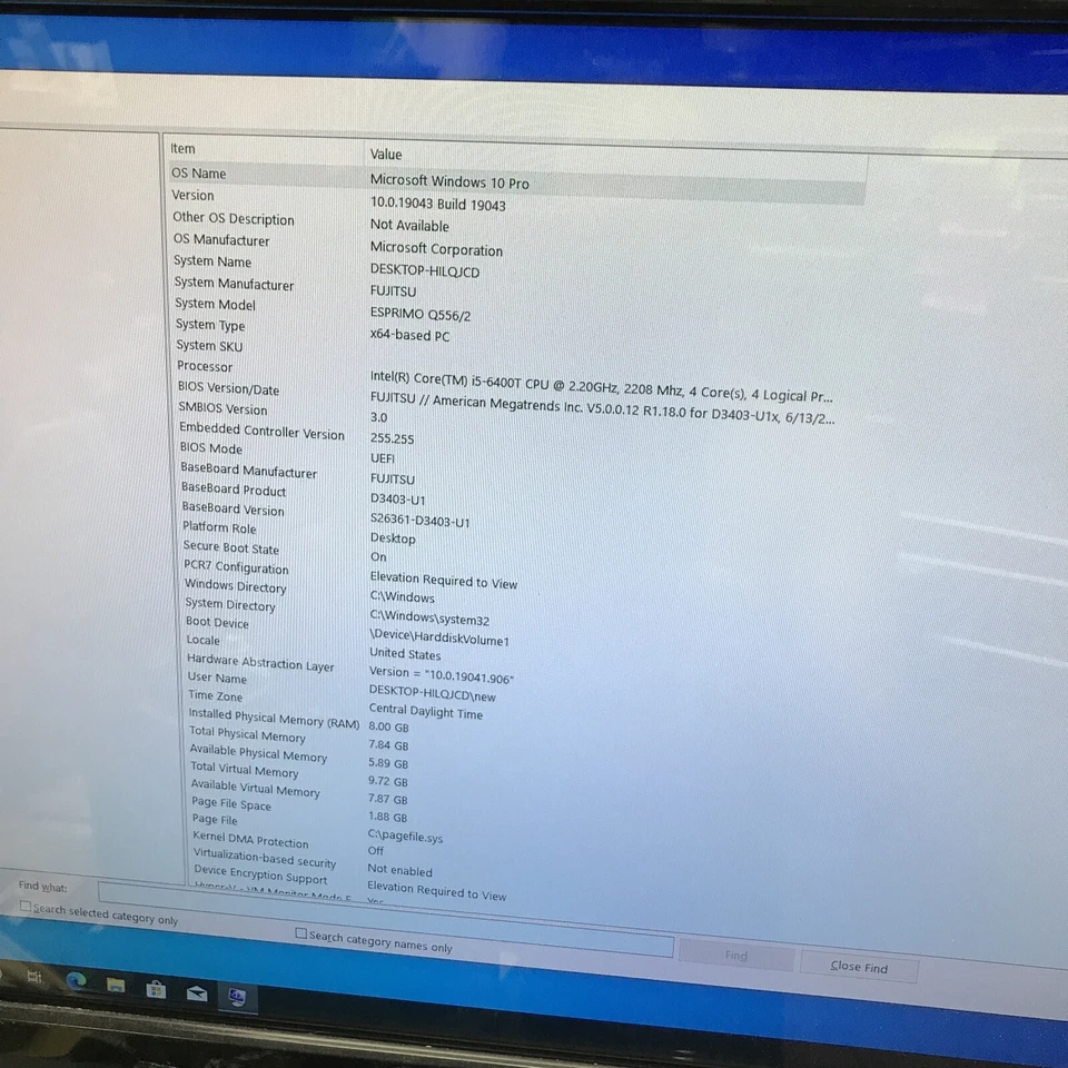 Fujitsu ESPRIMO Q556/2 Micro Intel i5 6400T 2.20GHz 8GB RAM 128GB SSD - Image 2 of 4