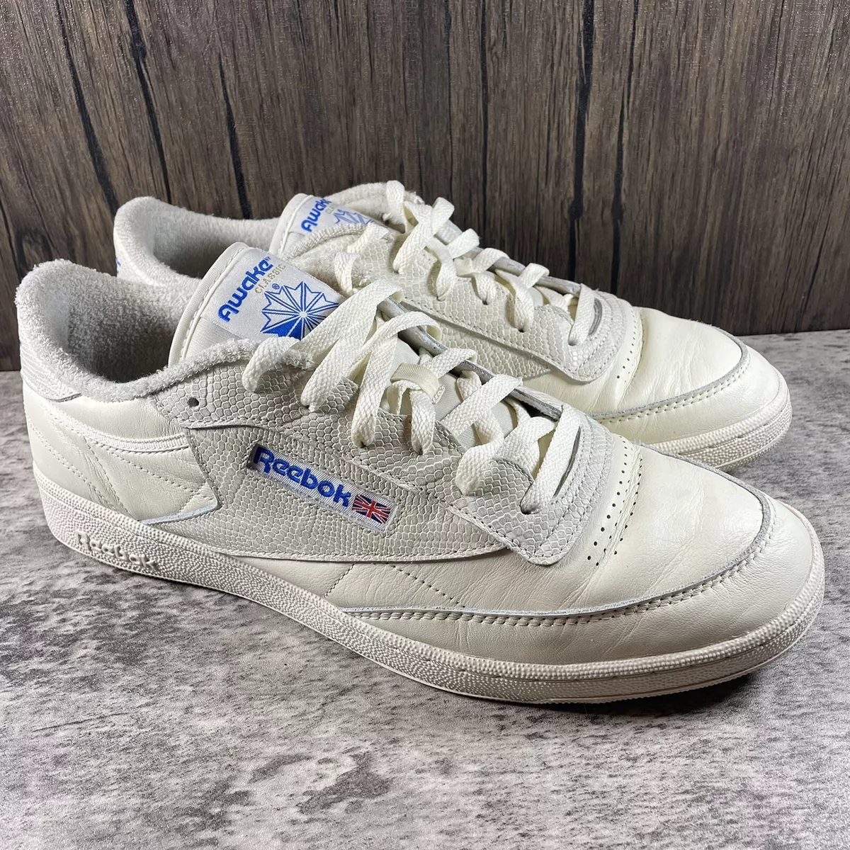 gas overskæg sennep Awake NY Reebok Classic Leather Off White Snakeskin New York Trainers Retro  13 | eBay