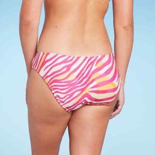 Shade  Shore Women's Hipster Bikini Bottom Pink Animal Print Large 12-14