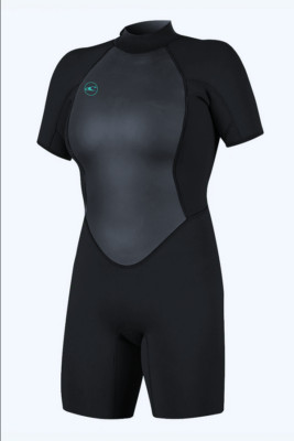 O'NEILL Women's 2mm REACTOR II S/S BZ Spring Suit - BLK/BLK - Size 4 - NWT