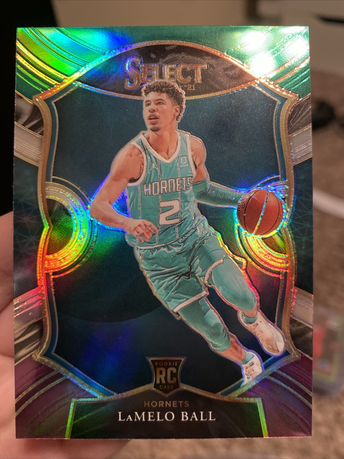 2020-21 SELECT CONCOURSE ROOKIE GREEN WHITE PURPLE LAMELO BALL RC Q0292