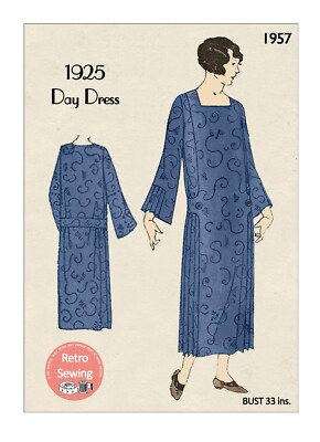 20er Jahre Flapper Kleid Schnittmuster - Downton